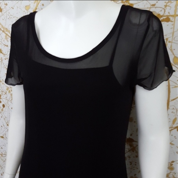 Express Dresses & Skirts - Express Tricot vintage sheer maxi dress & slip